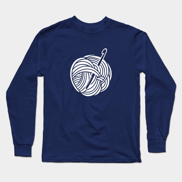 Just Yarn and Hook (white) Long Sleeve T-Shirt by majoihart